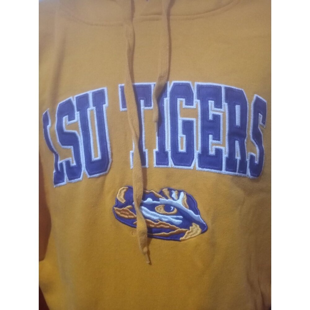 Men's LSU Tigers Stadium Athletics Pullover Hoodie Adult XL Yellow Embroidered - Picture 2 of 9